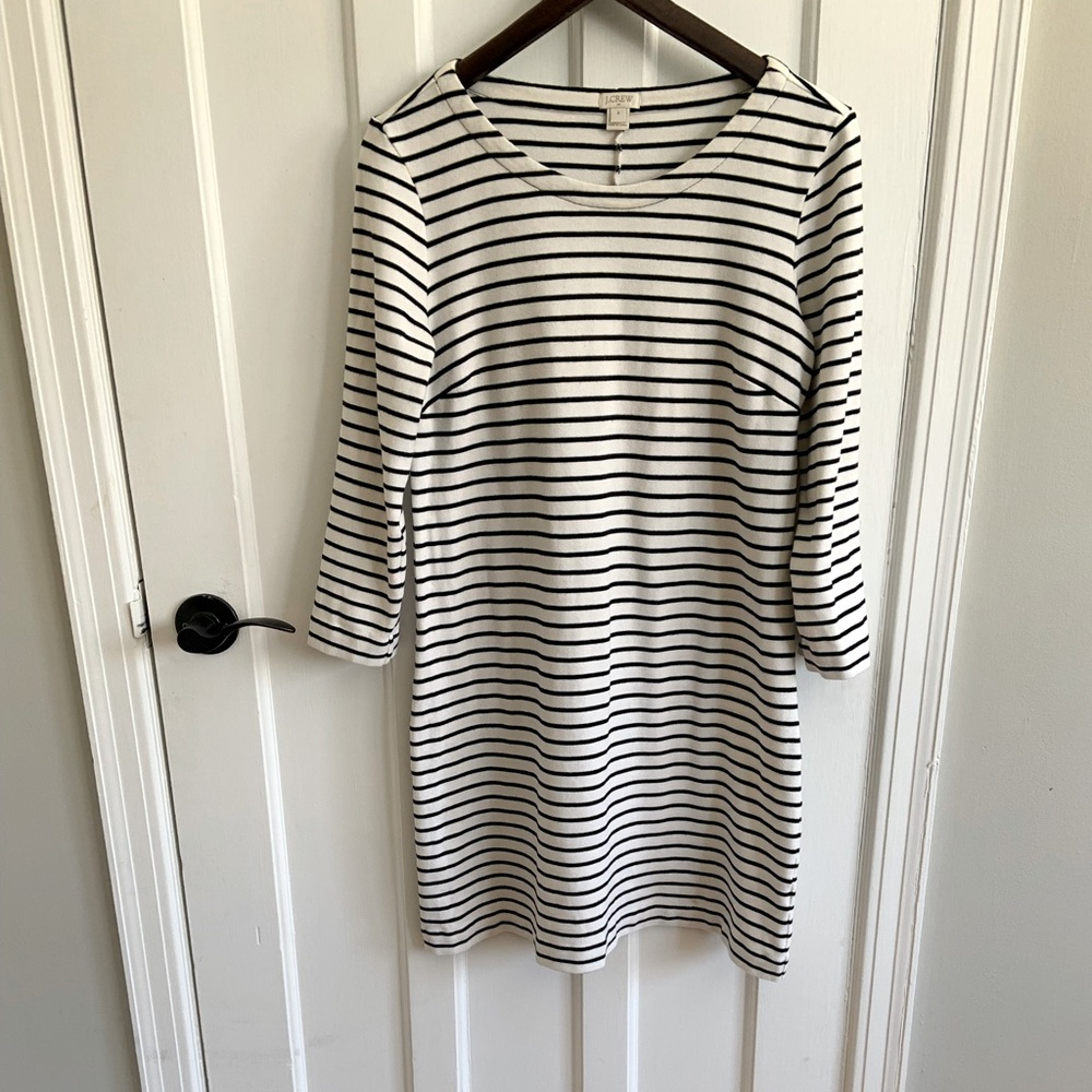 J Crew Factory Striped Cotton Dress